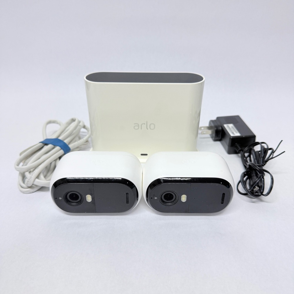 Arlo VMB4500 Base Station Working + 2x VMC2050 Cameras For Parts Repair Bundle